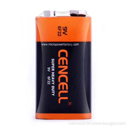 Zinc Carbon 9V Battery (9V/6F22)
